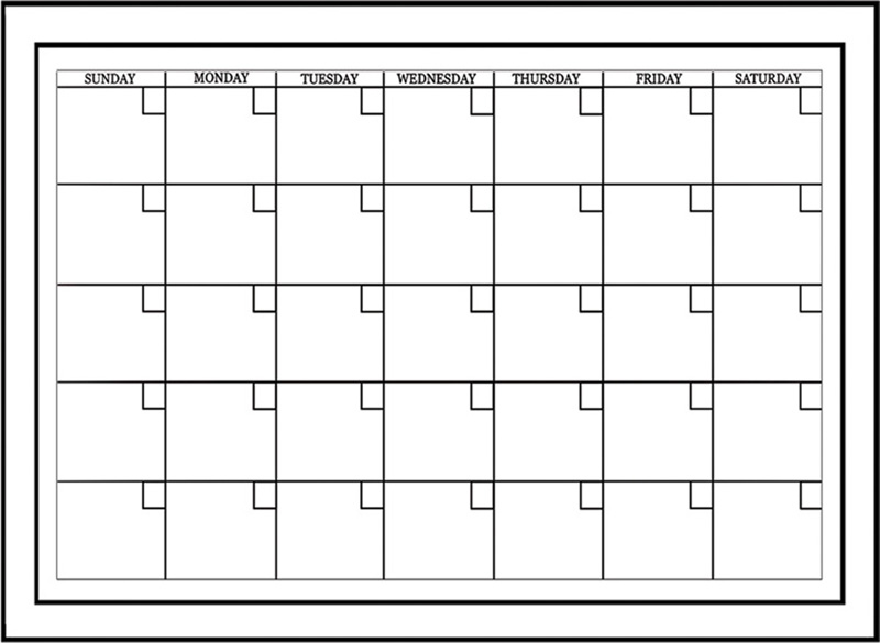 Dry Erase Monthly Calendar