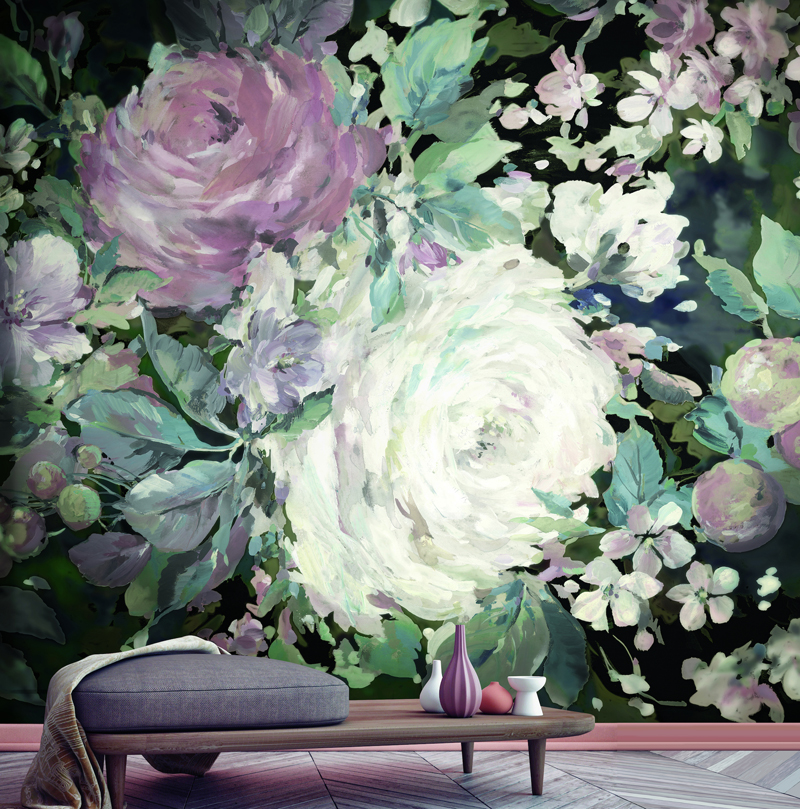 Impressionist Floral Wall Mural